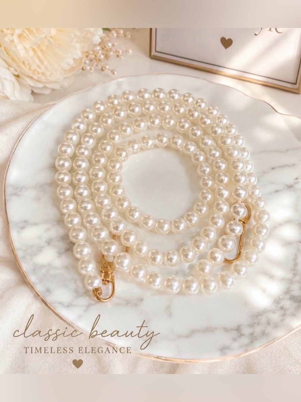 Elegant Pearl Strap Accessories for Women Bags; NWOT - Picture 1 of 5